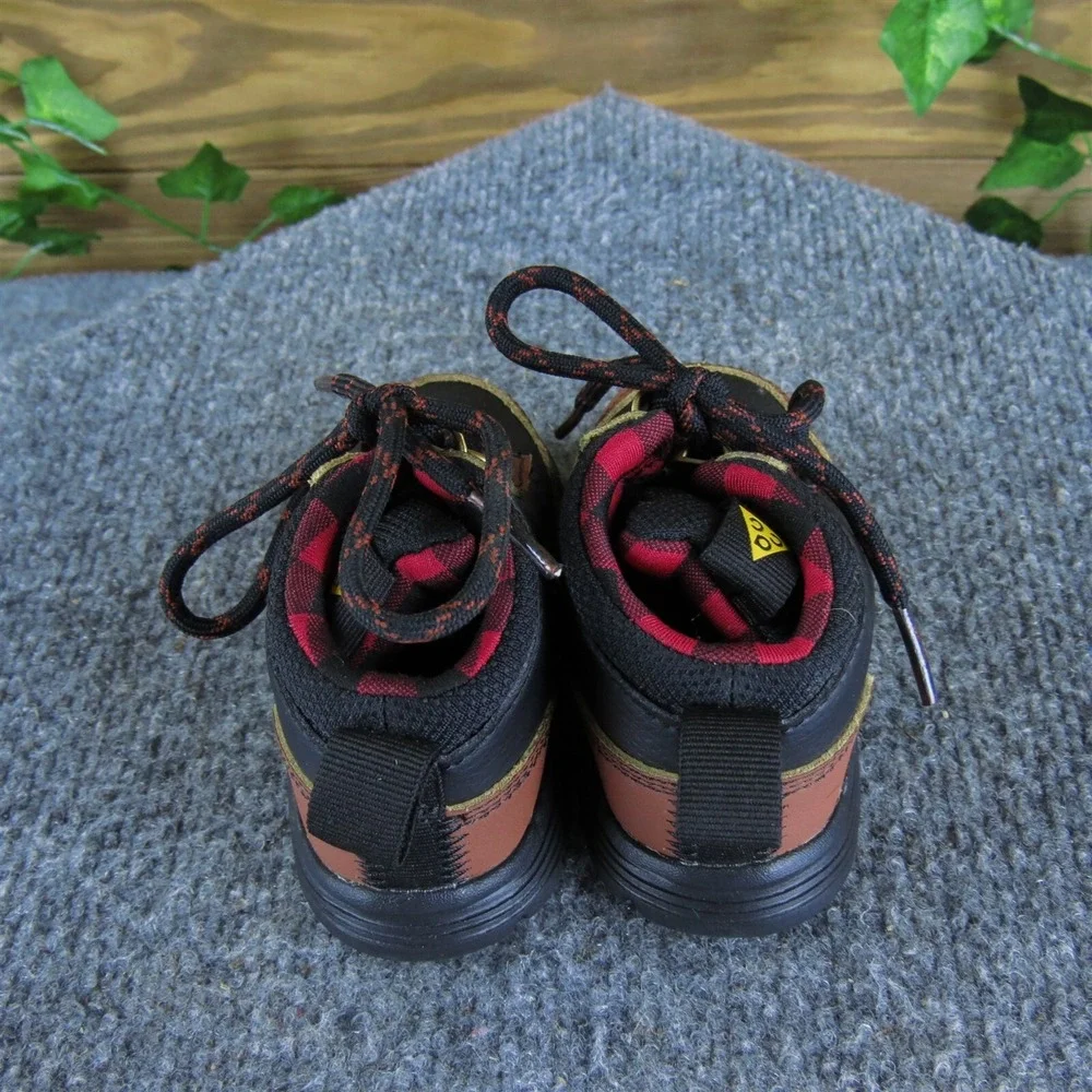 Nike‎ Boys Bootie ACG Sz T 3.5 Medium Black Synthetic Lace Up
